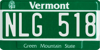 VT license plate NLG518