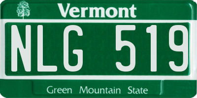 VT license plate NLG519