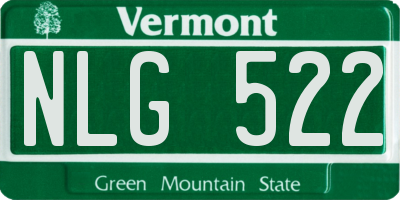 VT license plate NLG522