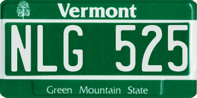 VT license plate NLG525