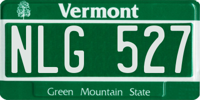 VT license plate NLG527