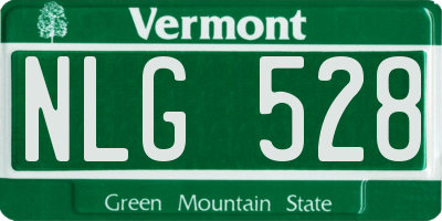 VT license plate NLG528