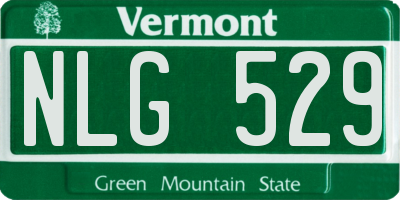 VT license plate NLG529