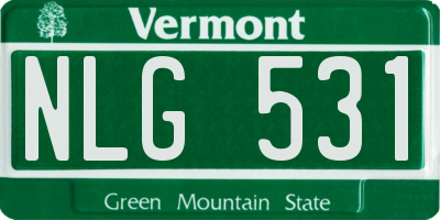 VT license plate NLG531