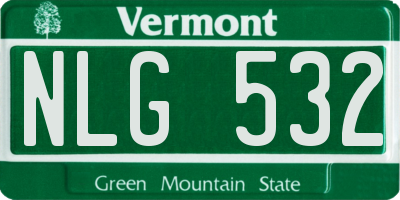 VT license plate NLG532