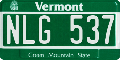 VT license plate NLG537