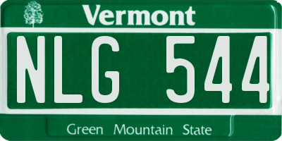 VT license plate NLG544