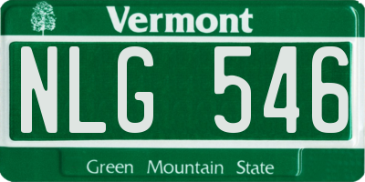 VT license plate NLG546