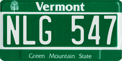 VT license plate NLG547