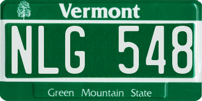 VT license plate NLG548