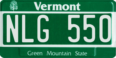 VT license plate NLG550