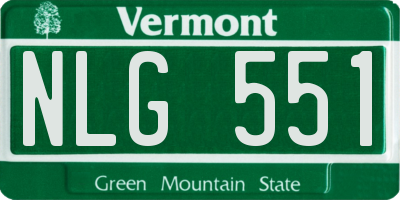 VT license plate NLG551