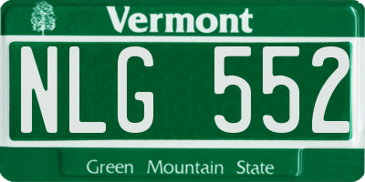 VT license plate NLG552