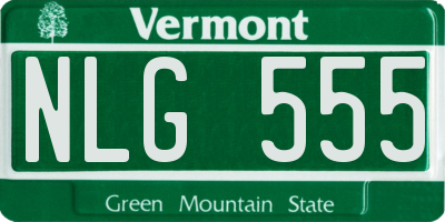 VT license plate NLG555