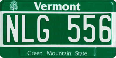 VT license plate NLG556