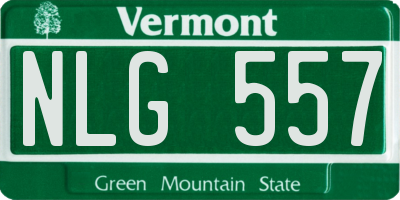 VT license plate NLG557