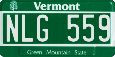 VT license plate NLG559
