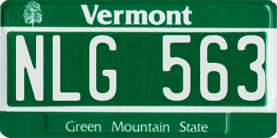 VT license plate NLG563