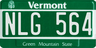 VT license plate NLG564