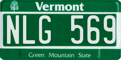 VT license plate NLG569