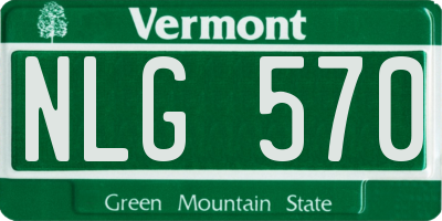 VT license plate NLG570