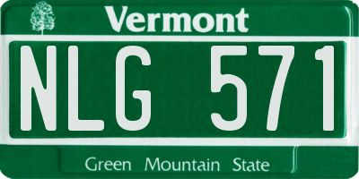 VT license plate NLG571