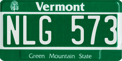 VT license plate NLG573