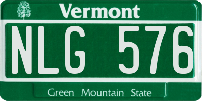 VT license plate NLG576