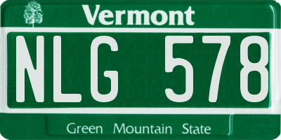 VT license plate NLG578