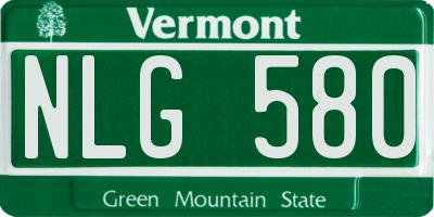 VT license plate NLG580
