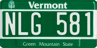 VT license plate NLG581