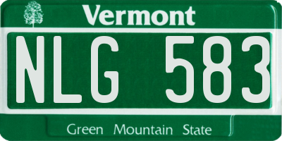 VT license plate NLG583