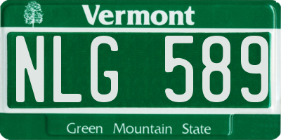 VT license plate NLG589