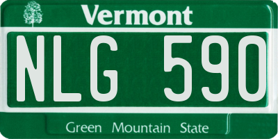 VT license plate NLG590