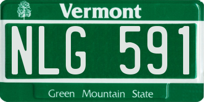 VT license plate NLG591