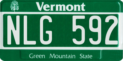 VT license plate NLG592