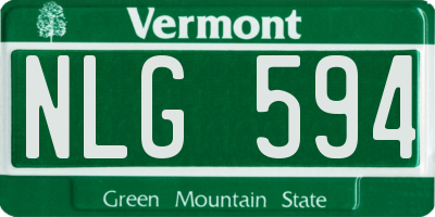 VT license plate NLG594