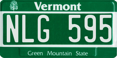 VT license plate NLG595