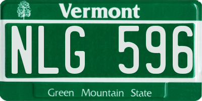 VT license plate NLG596