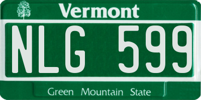 VT license plate NLG599