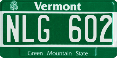 VT license plate NLG602