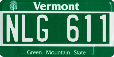 VT license plate NLG611
