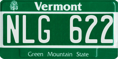 VT license plate NLG622