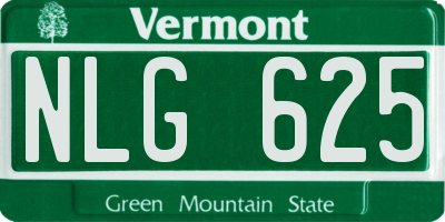 VT license plate NLG625
