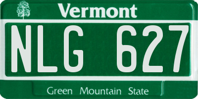 VT license plate NLG627