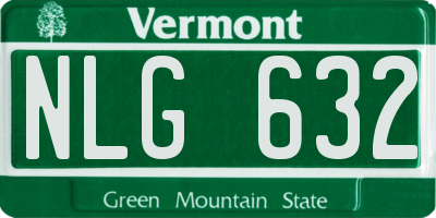 VT license plate NLG632