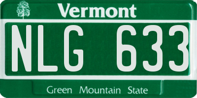 VT license plate NLG633