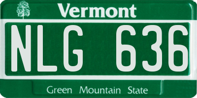 VT license plate NLG636