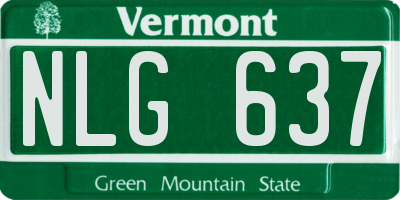 VT license plate NLG637