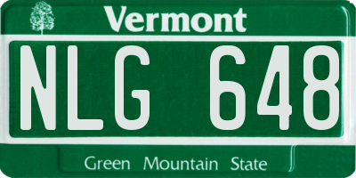 VT license plate NLG648